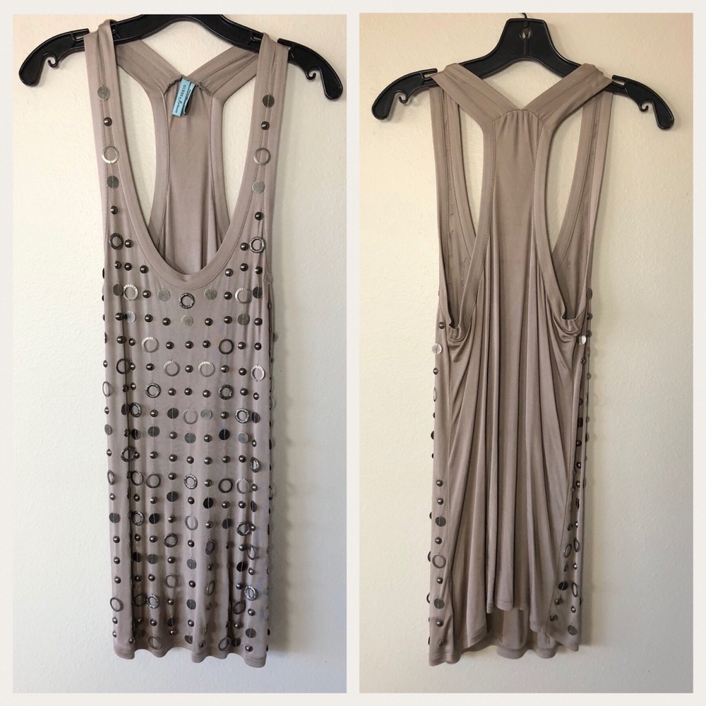 Guess Marciano Metal Detail Tank Top Sz L Stretch